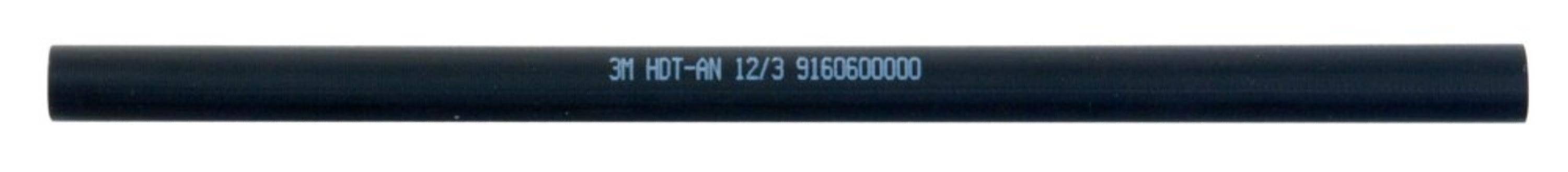 1m 3M HDT-AN 12/3 Dickwandiger Warmschrumpfschlauch mit Kleber 12/3 mm, schwarz TE100048582-1
