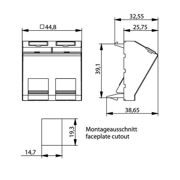 10 Stk. Telegärtner Zentralplatte französisch 1-1