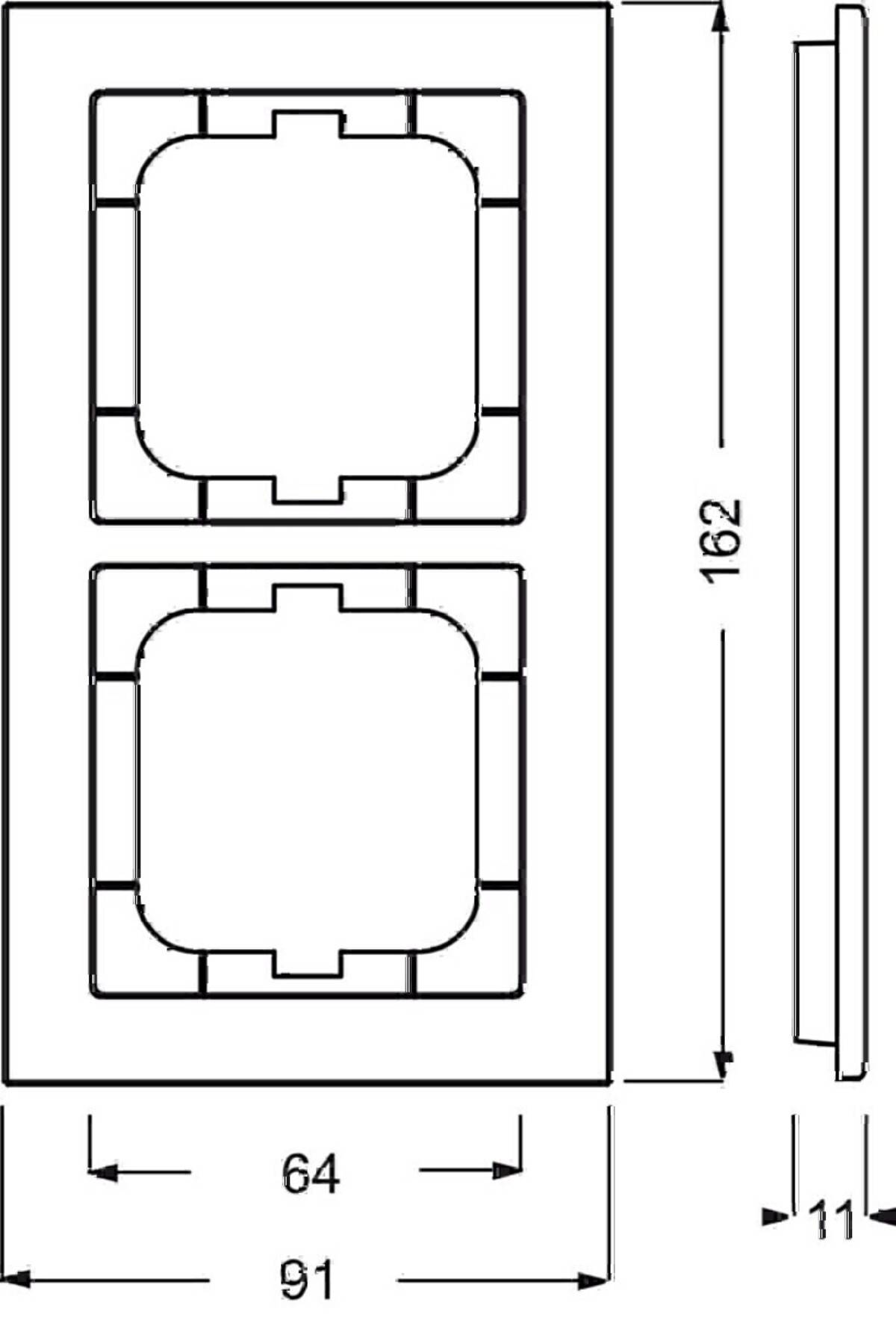 Busch-Jaeger 2fach Rahmen Axcent Rot 2CKA001754A4341 1 St.-1