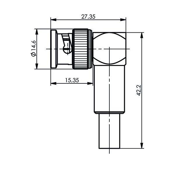 Telegärtner 100023308 100023308 BNC-Steckverbinder Stecker, gewinkelt 50 Ω 1 St.-2