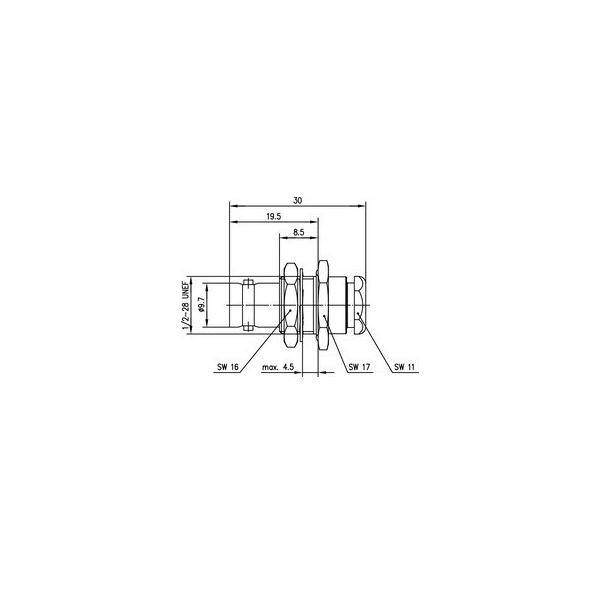 Telegärtner 100023406 100023406 BNC-Steckverbinder Buchse, Einbau 50 Ω 1 St.-4