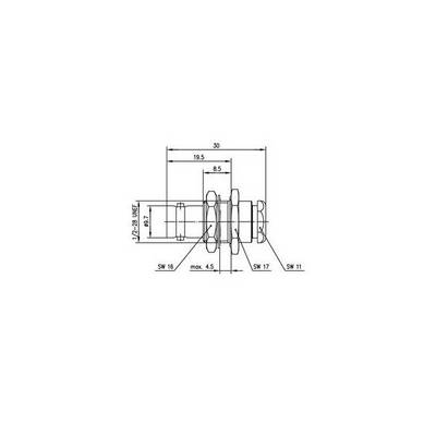 Telegärtner 100023406 100023406 BNC-Steckverbinder Buchse, Einbau 50 Ω 1 St.-4