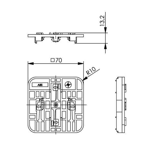 TELEGÄRTNER Hutschienen-Adapter für Aufputzrahmen-Set Anschlusstechnik TP Zubehör-1