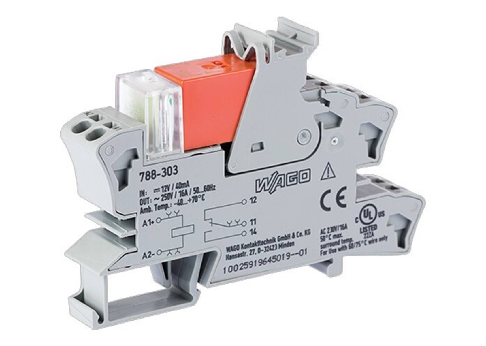 WAGO GmbH & Co. KG Stecksockel m.Relais 788-303-0