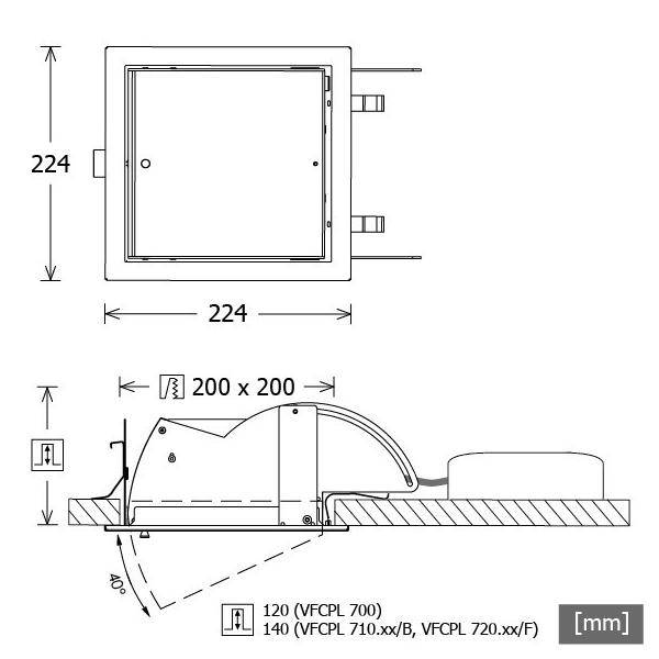 LTS Licht&Leuchten LED-Einbau-Wallwasher VFCPL-1