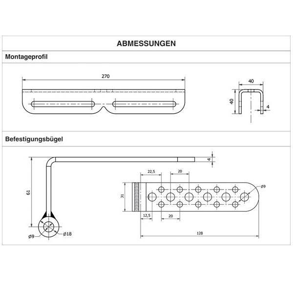 Scharnberger+Hasenbein Eckhalter 270mm 39470-1