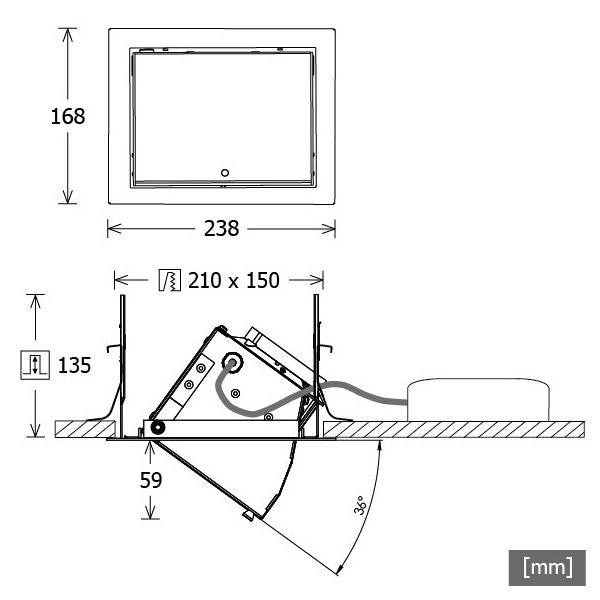 LTS Licht&Leuchten LED-Einbau-Wallwasher VFCL-1