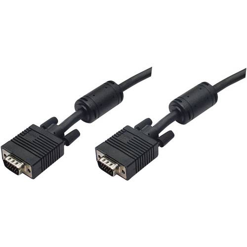 Thumbnail - Manhattan VGA Anschlusskabel VGA 15pol. Stecker, VGA 15pol. Stecker 3.00 m Schwarz 317733 schraubbar, mit Ferritkern VGA...