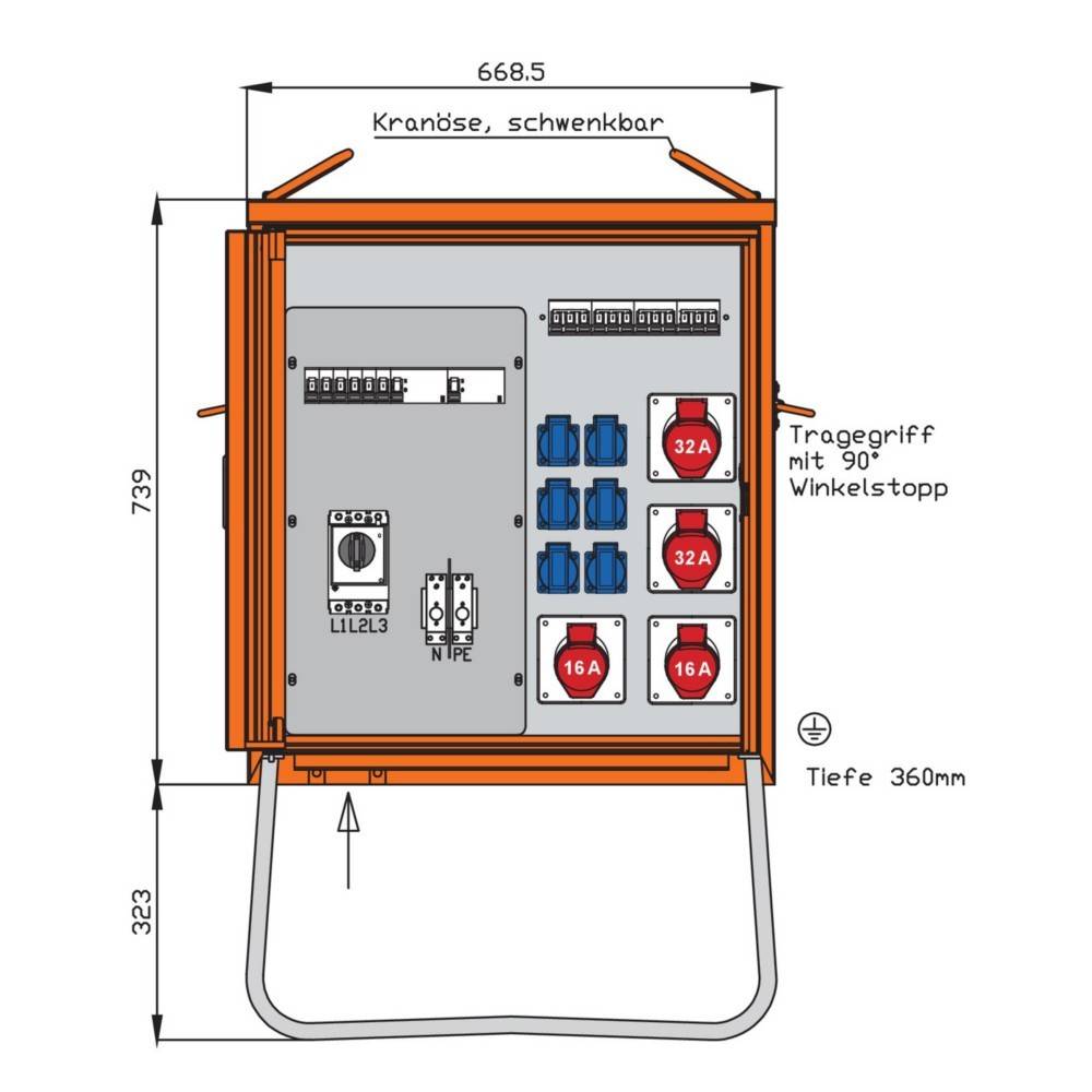 1St. Walther Verteilerschrank 44kVA WV0315R1-0