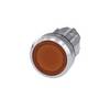 Siemens 3SU10510AB000AA0 3SU1051-0AB00-0AA0 Leuchtdrucktaster Frontring Metall, Hochglanz, rund Knopf Silber, Amber 1 St.