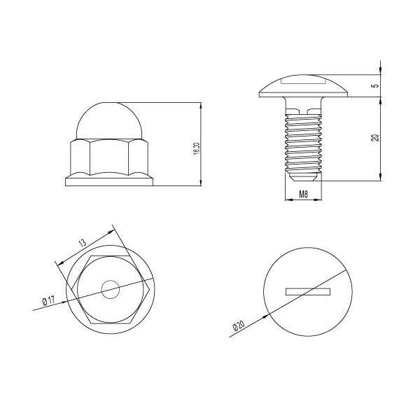 100 Stk. Unex Schrauben 66809 Kunststoff-1