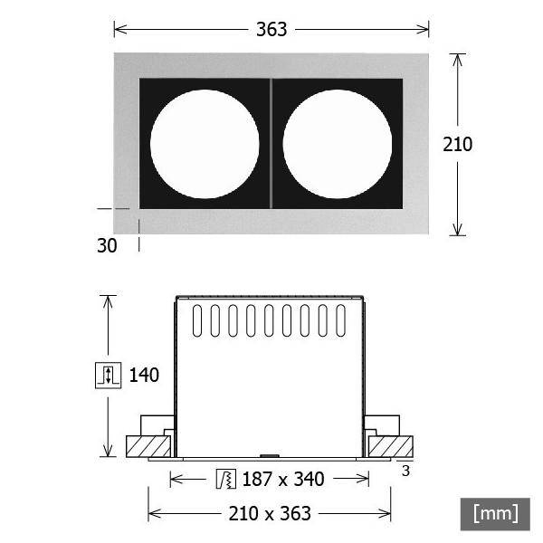 LTS Licht&Leuchten Einbaugehäuse SCER 2.2140 ws-1