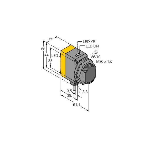Turck Opto-Sensor QS30RRH2O-1