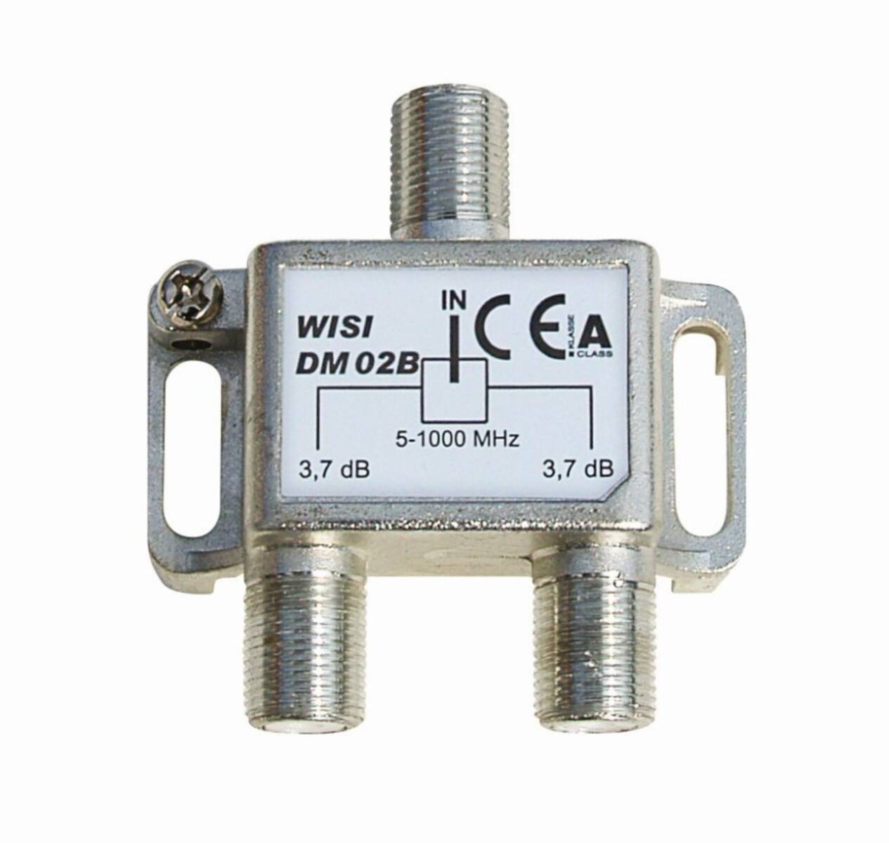 1St. Wisi DM02B Verteiler 2fach 5-1000MHz 3,7dB