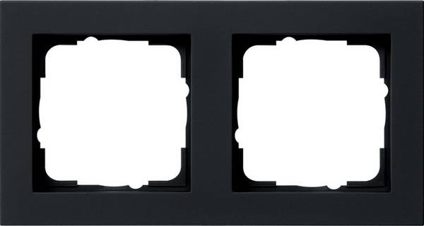 GIRA - 021209 Abdeckrahmen 2f E2 Schwarz m 21209