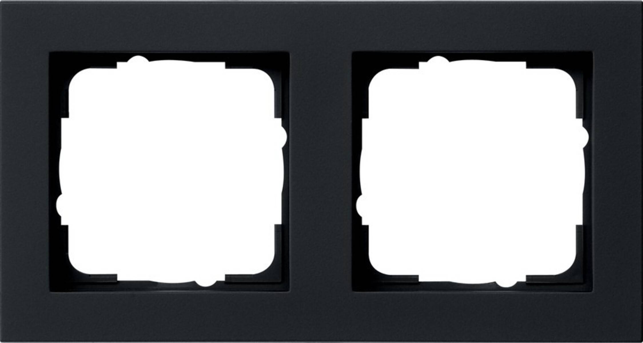 GIRA - 021209 Abdeckrahmen 2f E2 Schwarz m 21209-0