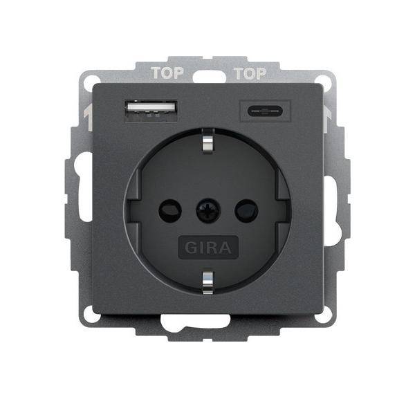 GIRA - 245928 SCHUKO USB-Spannungsversorgung 2f System 55
