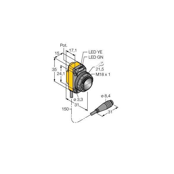 Turck Opto Sensor QS18VP6LPQ1-1
