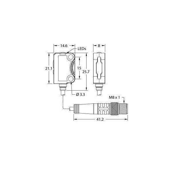 Turck Laser-Reflexionslichtschr. VS8EAPLLPQ-1