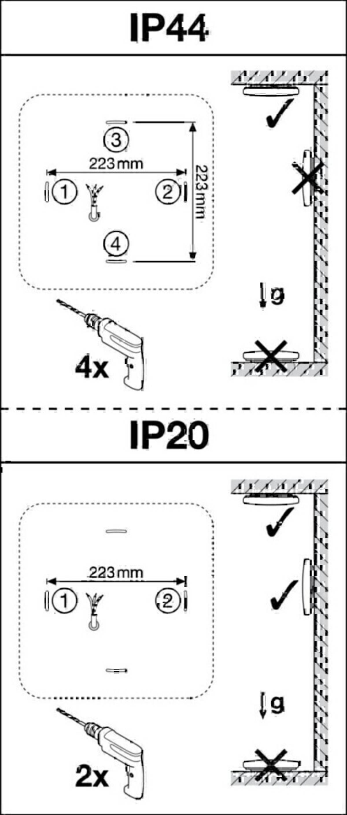 1St. Ledvance SF SQUARE 330 V 24W SURFACE SQUARE 330 3CCT 24W 3CCT IP44-3
