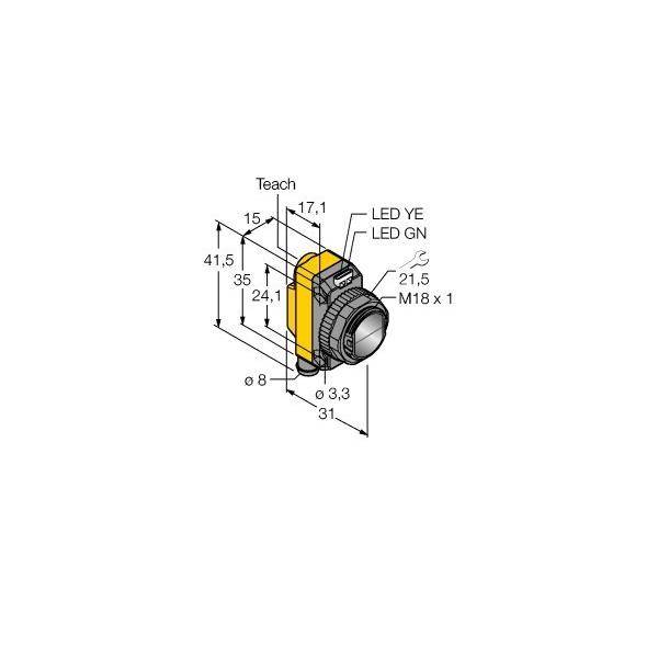 Turck Opto Sensor QS18VP6XLPQ7-1