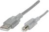 Renkforce USB-Kabel USB 2.0 USB-A Stecker, USB-B Stecker 1.80 m Transparent RF-2916090