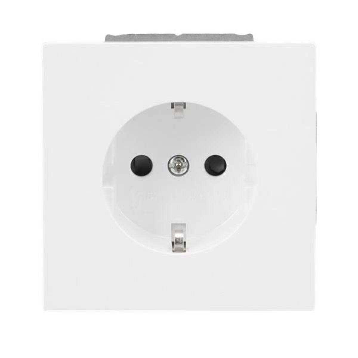 BUSCH JAEGER - Busch-Jaeger 2CKA002013A5521, Schuko, 2P+E, Schrauben, Wand, Weiß, Thermoplast-0