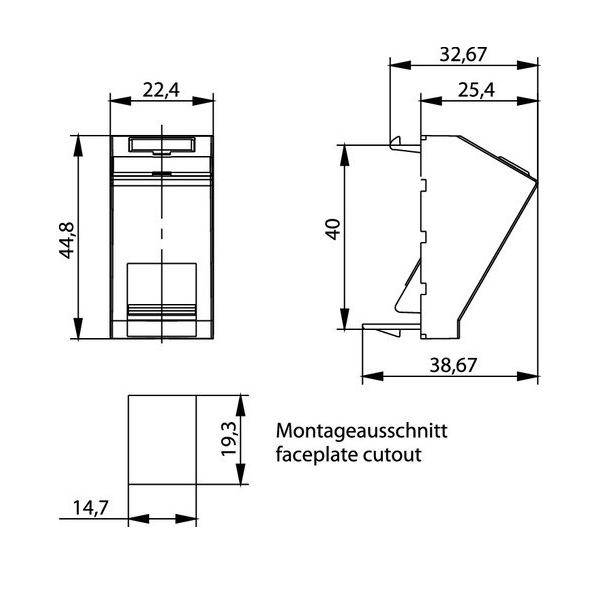 20 Stk. Telegärtner Modulaufnahme 100021430-1