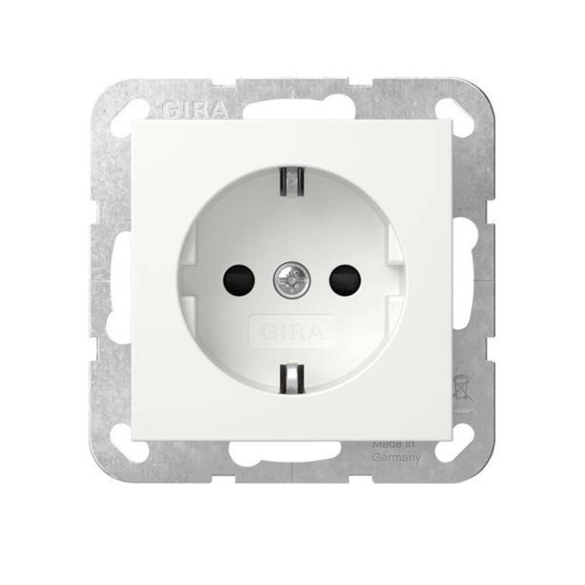 Gira Steckdose 475503 weiß Kunststoff 250 V-0