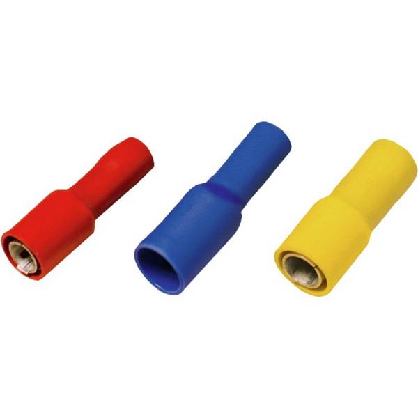 Weidmüller 1492010000 Rundsteckhülse 4 mm² 6 mm² Vollisoliert Gelb 100 St.