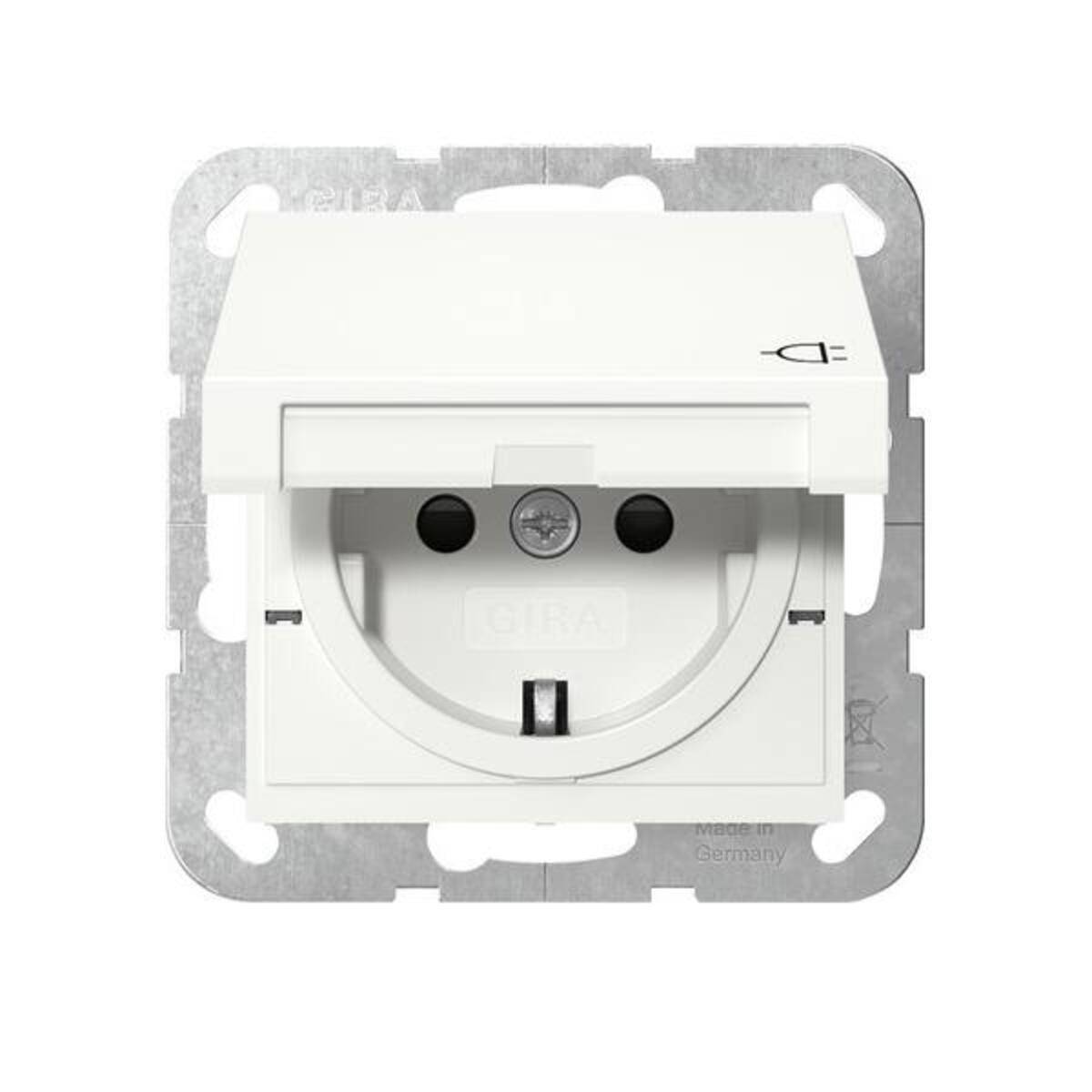 GIRA - 441403 SCHUKO KD+ SH System 55 Reinweiß-0
