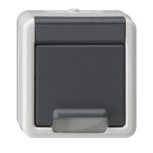 Gira Steckdose KD 441430 grau Kunststoff 250 V