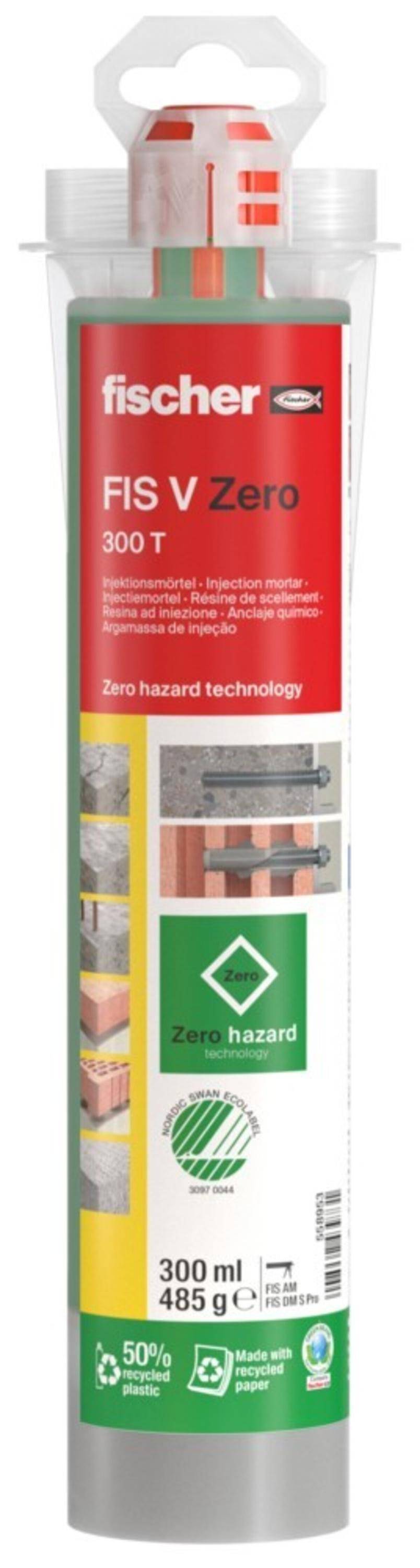 Fischer 558953, Zementmörtel, Paste (gebrauchsfertig), 0,3 kg, Lüftungsziegel, Mauerziegel, ETA-20/0572 ETA-20/0574 ETA--0