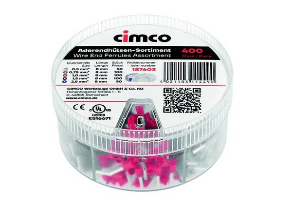 Aderendh.-Streudose FR DIN 187603 isoliert 0,5-0,75,1-1,5-2,5mm² Farbreihe