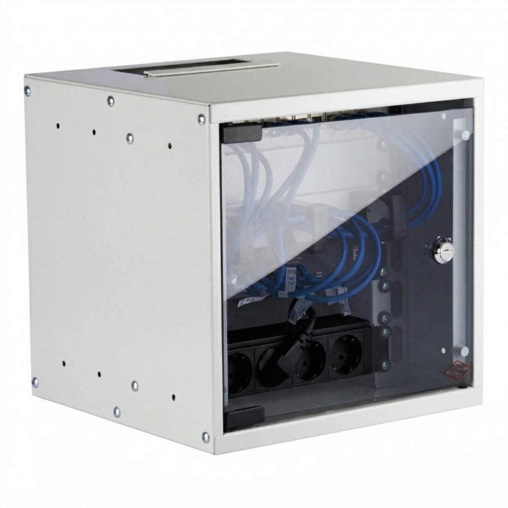 EFB Elektronik EFB-Elektronik - Gehäuse - set - geeignet für Wandmontage - RAL 7035, Grau - 6U - 25.4 cm (10")-0