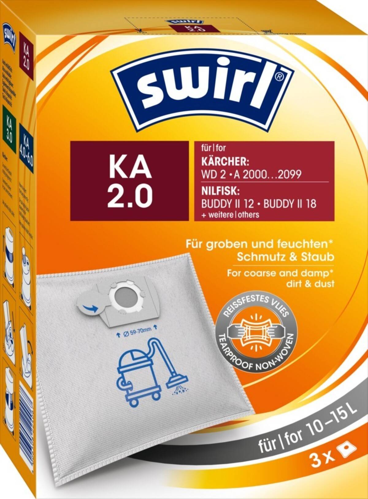 Swirl Staubbeutel Nass/Trocken KA 2.0 (VE3)-0