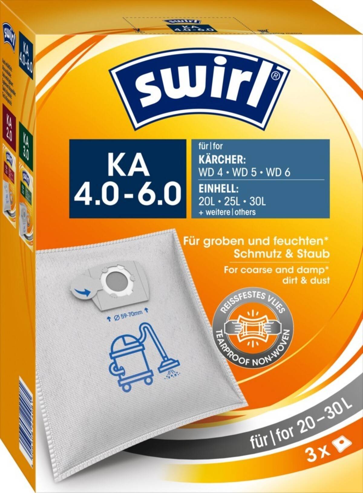 Swirl Staubbeutel Nass/Trocken KA 4.0-6.0 (VE3)-0