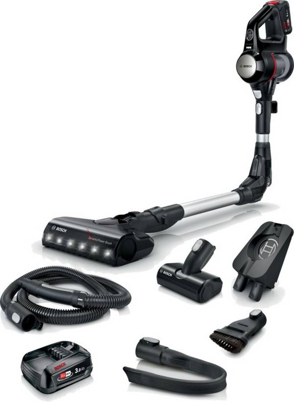 Bosch BCS712E, Stabstaubsauger, Beutellos, Schwarz, 0,3 l, 82 dB, Akku
