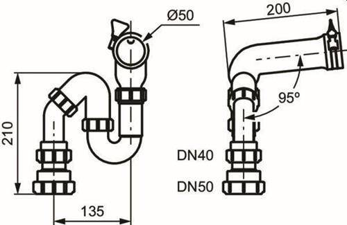 Ideal Standard IS waagerechter Ablauf Contour 21+-4