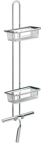 Emco Wandetagere SYSTEM 2 2 tiefe Körbe, Duschwischer chrom-0