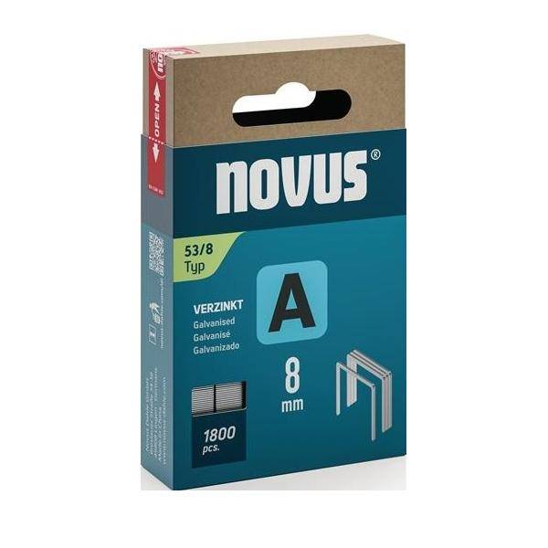 NOVUS Feindrahtklammer A Typ 53 Klammer-B.11,3mm 8mm 0,75mm 1800 St.NOVUS pas-0