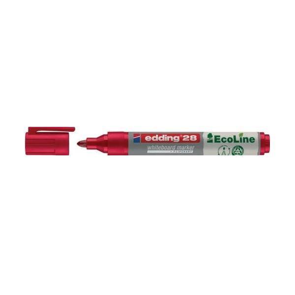 Whiteboardmarker 28 EcoLine rot Strich-B.1,5-3mm Rundspitze EDDING
