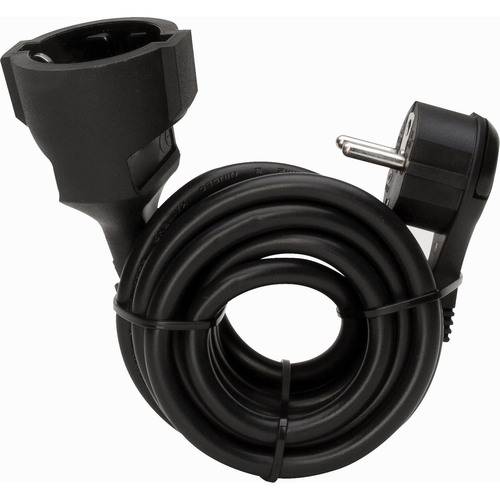 Kopp Verlängerung, Schutzkontakt-Flachstecker und Schutzkontakt-Kupplung, 2m Kabel Stromkabel-0