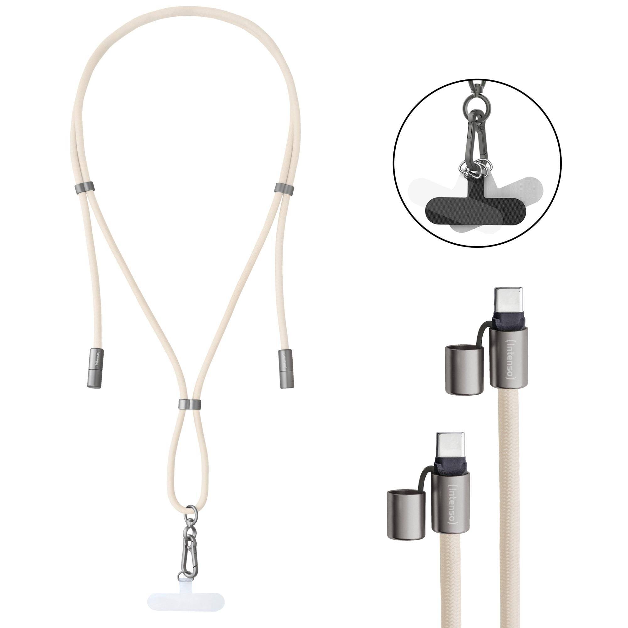 Intenso Handykette mit USB-C Lade- & Datenkabel 60W beige-0