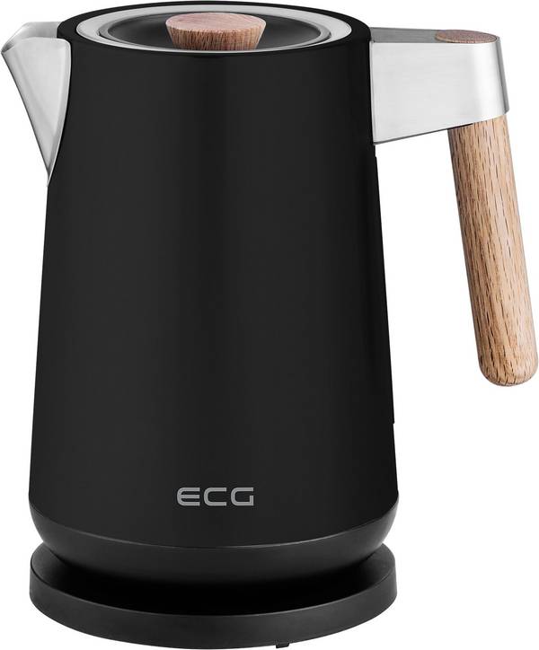 ECG RK 1768 Strix Timber Black Wasserkocher 1,7L Edelstahl