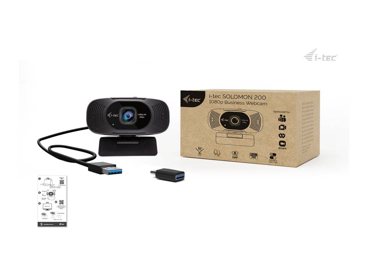 i-tec SOLOMON 200 1080p Business Webcam, Schwarz-2
