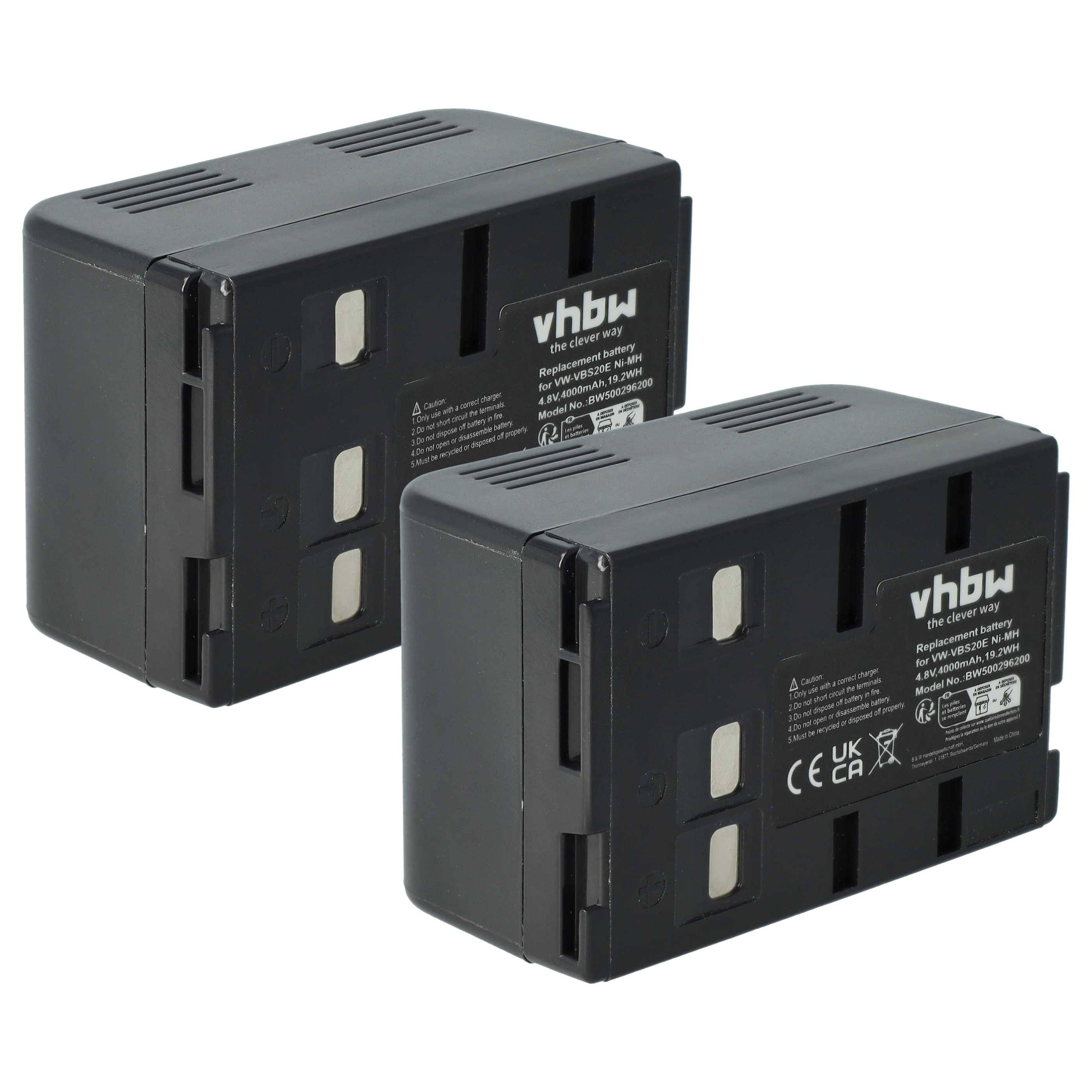 vhbw 2x Akku kompatibel mit Panasonic NV-R50E, NV-RX11EG, NV-R65E, NV-R500 | für NV-R500EW, NV-R500EN Videokamera-0