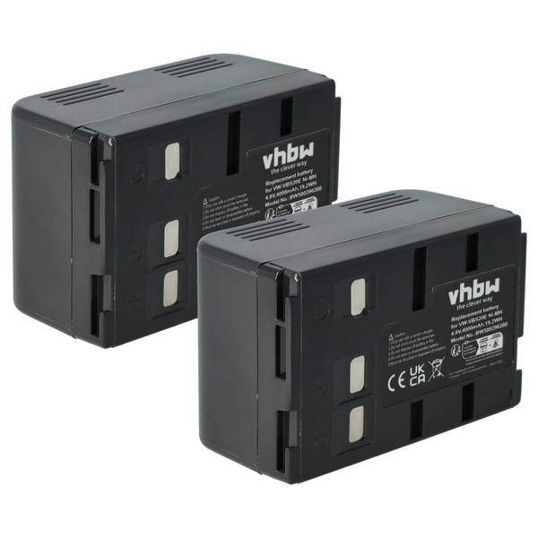 vhbw 2x Akku kompatibel mit Panasonic NV-S950PN, NV-S85/E, NV-S88E, NV-S85E | für NV-S850EN, NV-S850 Videokamera