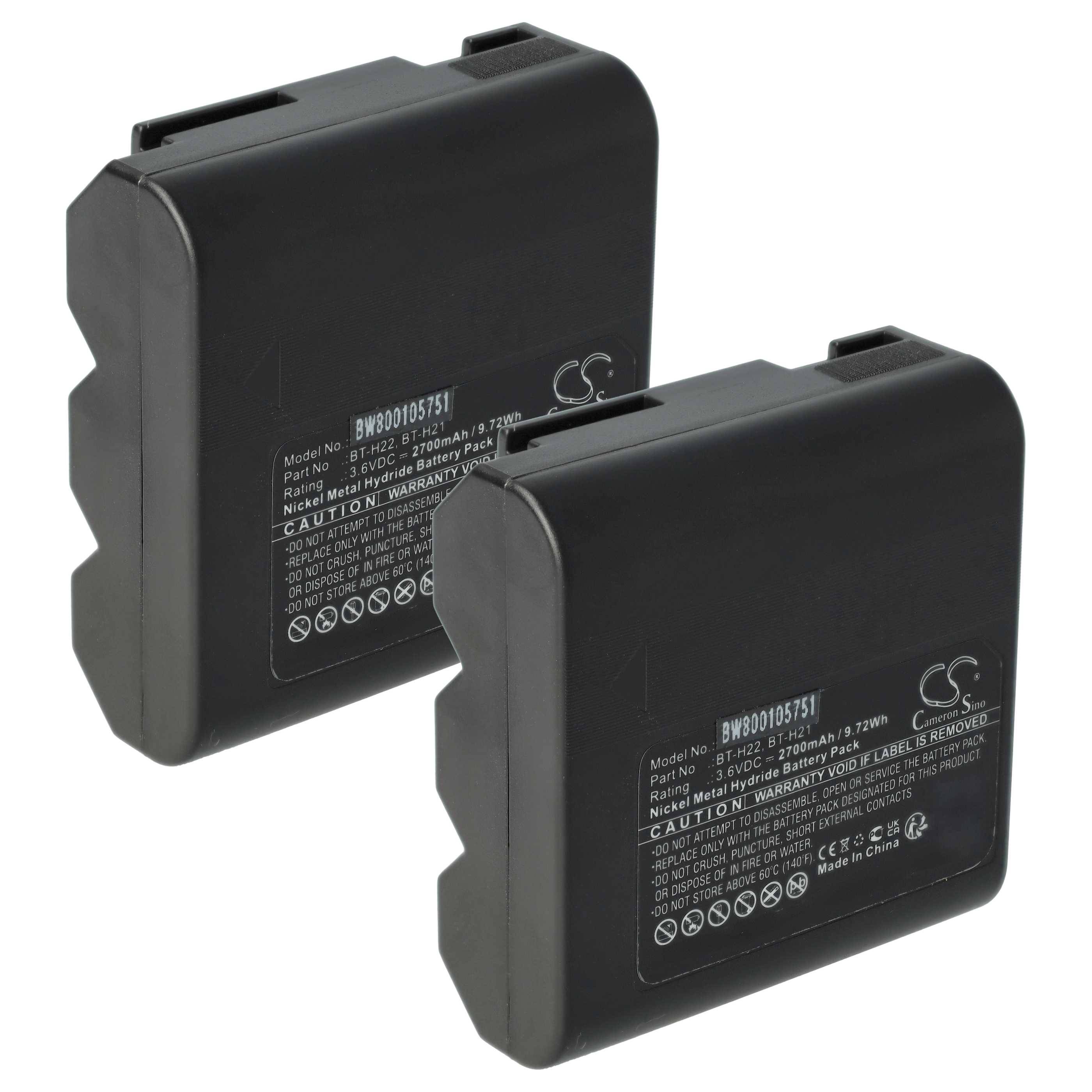 vhbw 2x Akku kompatibel mit Sharp VL-AH50U, VL-E46U, VL-E33U, VL-E307 | für VL-AH60U, VL-E600U, VL-E610 Videokamera-0