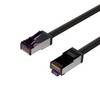 Flexline®-Patchkabel cat. 6A S/FTP, kurze Bauform, PIMF, schwarz, 1,0m